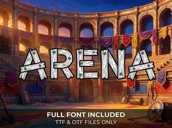 Arena Font: A Bold Display Typeface for Memorable Branding