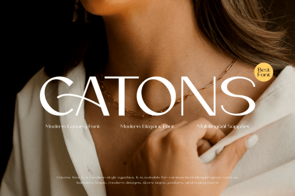 Catons: A Modern Luxury Display Font for Editorial Elegance