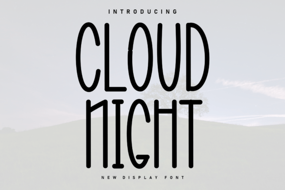 Cloud Night Handwritten Font for Cozy Craft Branding