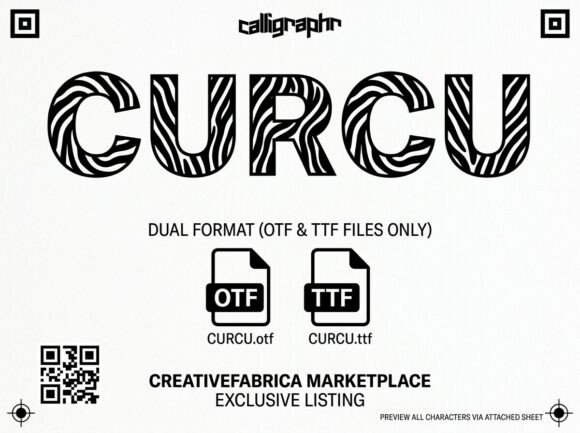 Curcu Font: Bold Display Typography for Craft Projects