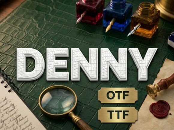 Denny Font: A Decorative Display Typeface for Creative Makers