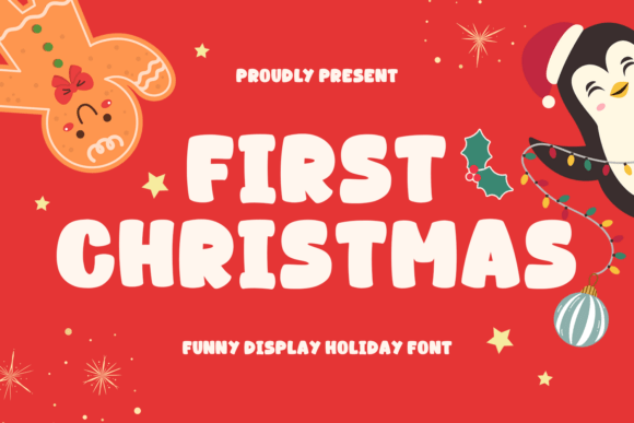 First Christmas Font for Festive Branding and Holiday Design