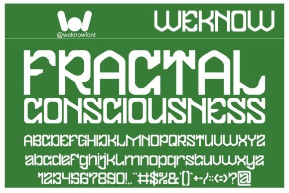Fractal Consciousness: A Futuristic Display Font