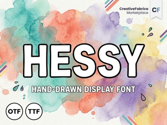 Hessy: A Decorative Display Font for Marketers