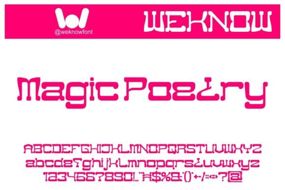 Magic Poetry Typeface: Futuristic Retro Display Fonts for Campaigns