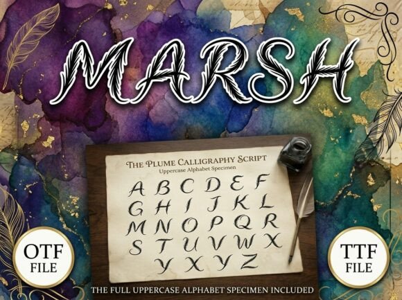 Marsh Font: A Decorative Typeface for Creative Makers