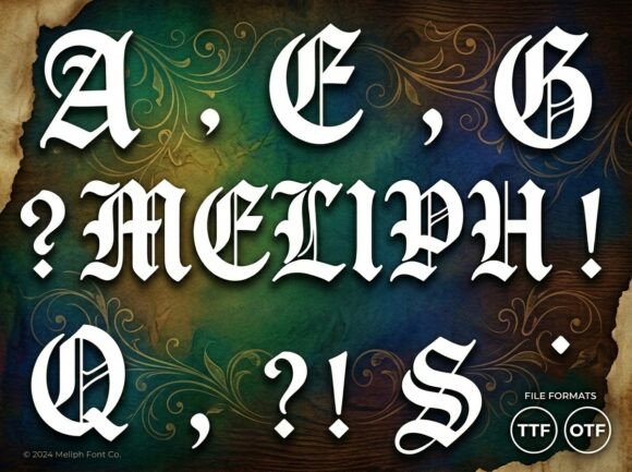Meliph: A Decorative Display Font for Creative Makers