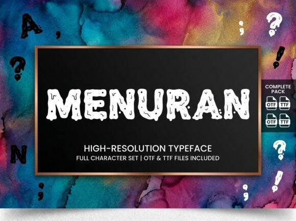 Menur Font: A Decorative Display Typeface for Editorial Design