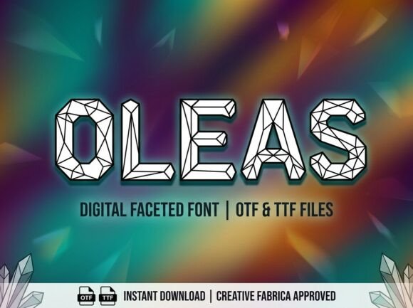 Oleas Font: A Crystalline Display Typeface for Editorial Design