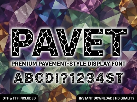 Pavet — A Rugged Display Typeface for Brand Foundations