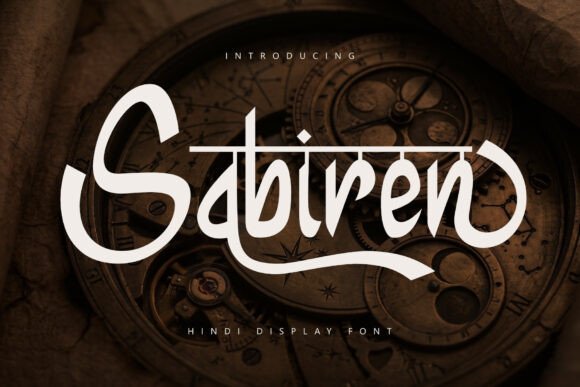 Sabiren Hindi Display Font for Creative Product Design