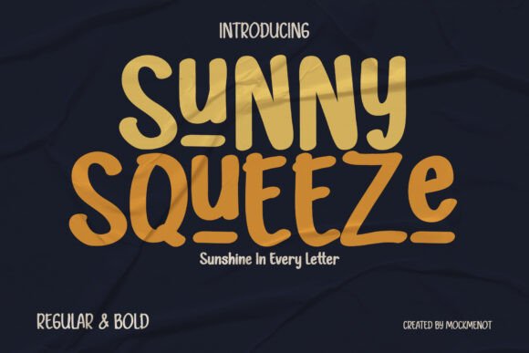 Sunny Squeeze: A Playful Retro Display Font for Modern Web Projects