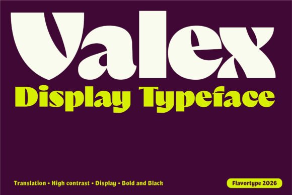 Valex Display Typeface: A Contrasting Font for Modern Editorial Design