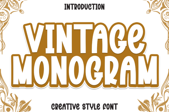 Vintage Monogram Font for Nostalgic Branding Projects
